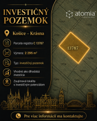 Investičné pozemky Košice - Krásna