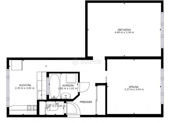 Pekný 2 izbový byt po rekonštrukcii Košice II. - Terasa - odporúčame!!