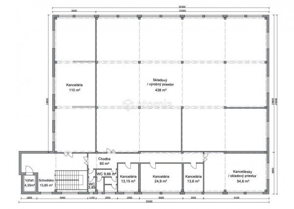 Prenájom Košice I. Staré mesto kancelárie sklady výroba