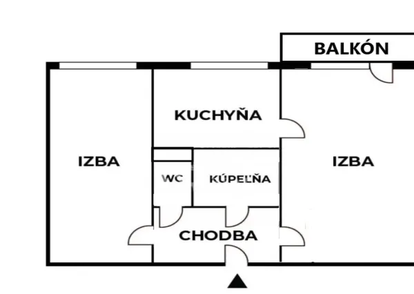 2 izbový byt  Podhradová