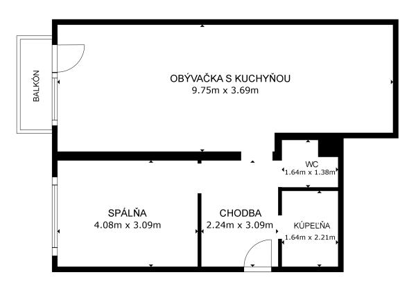 2-izbový byt Holobyt , Na hore, Košice