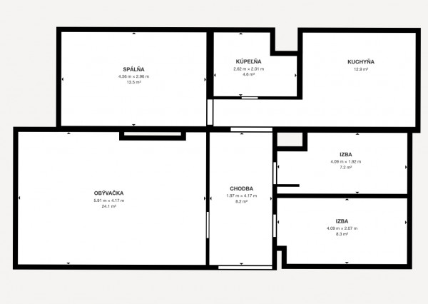 4 izbový zrekonštruovaný byt v Moldave nad Bodvou