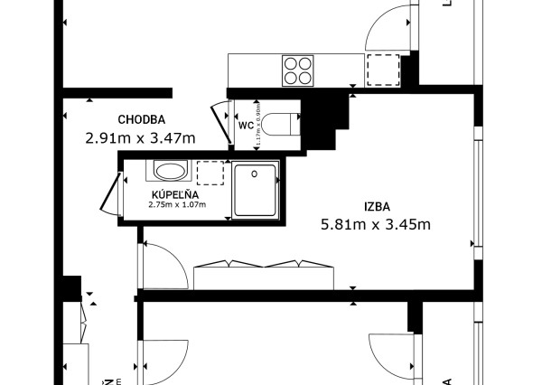 Slnečný 3 izbový byt v centre Košíc