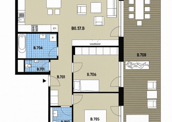 Luxusný 3-iz. zariadený byt v novostavbe pri Novej nemocnici