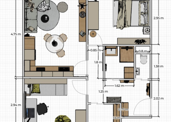 Predaj 2 izbový byt pôvodný stav -  Košice IV. - Juh