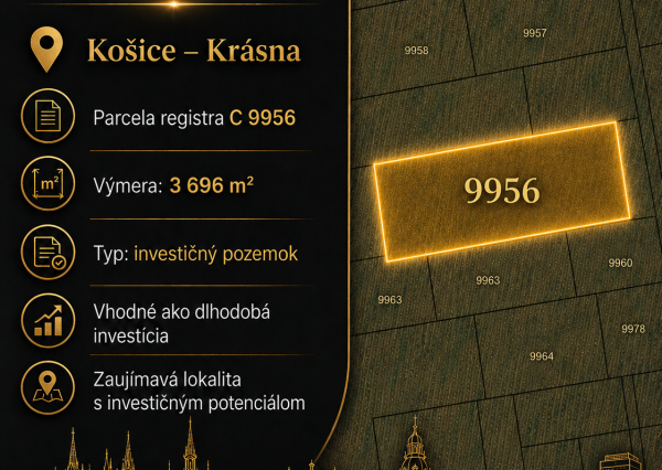 Investičné pozemky Košice - Krásna