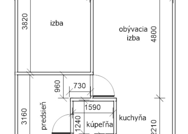 Predaj 1,5 izbový byt v pôvodnom stave s úpravami, Gudernova