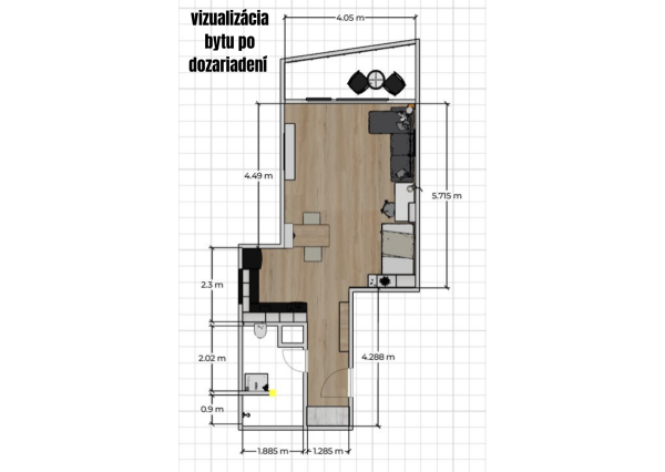 Prenájom - novostavba 1 izbový byt  terasa Cassovar parking
