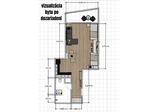 Prenájom - novostavba 1 izbový byt  terasa Cassovar parking