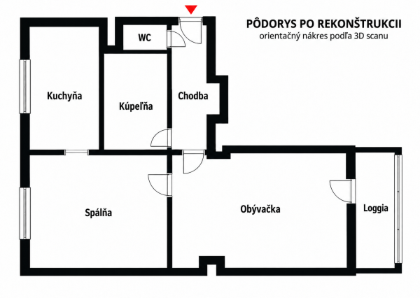 Predaj - top tehlový 2-izbový byt s benefitmi loggia výťah