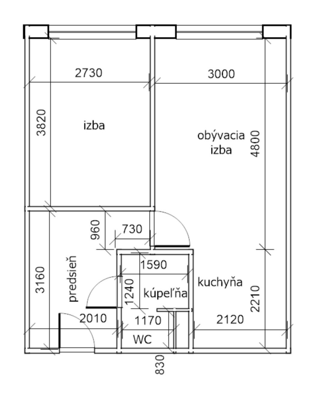 Predaj 1,5 izbový byt v pôvodnom stave s úpravami, Gudernova