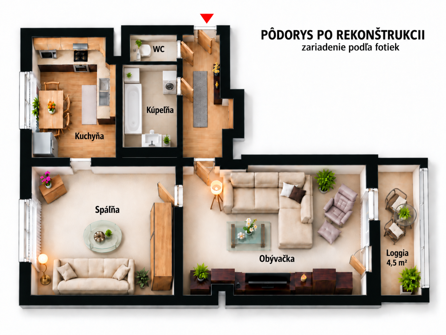Predaj - top tehlový 2-izbový byt s benefitmi loggia výťah